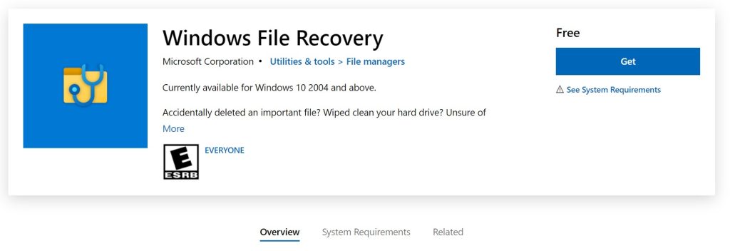 Windows File Recovery